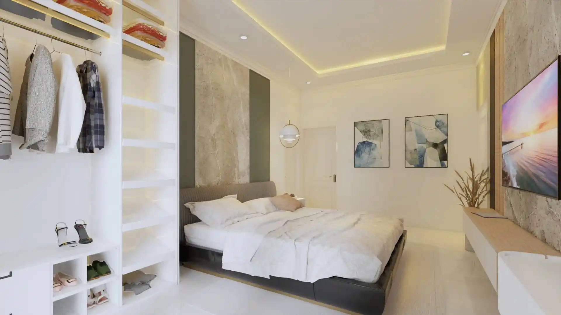 Hunian compact modern di area perkotaan